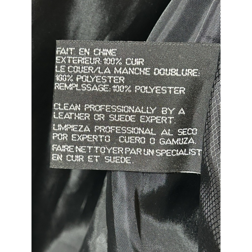 Seventh Ave Black Leather Utility Jacket Mens‎ Size Medium Chore Workwear Biker - Picture 8 of 9
